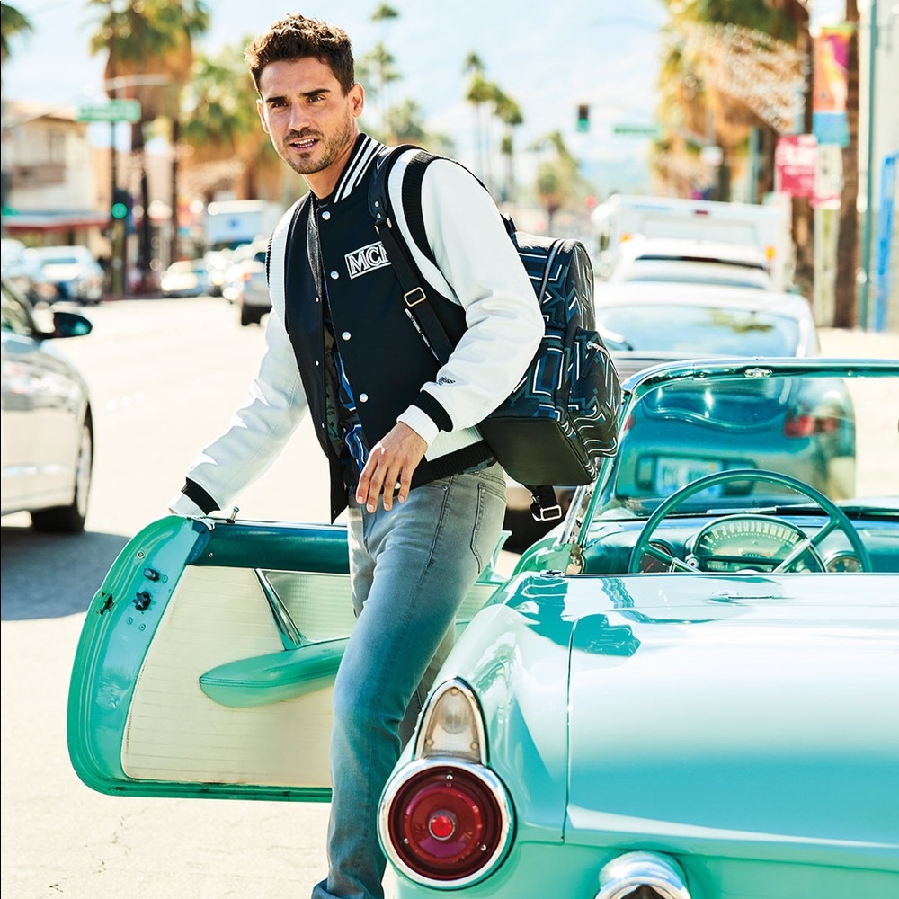 MCM authentic leather letterman